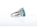 Sterling Silver Aquamarine Ring Size 6