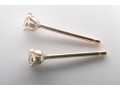 Dainty 14k Yellow Gold CZ Studs