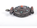 Sterling Silver Multi-Stone Tibetan Ghau Box Pendant