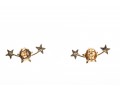 14k Yellow Gold Star Motif Stud Earrings