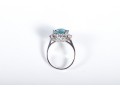 Sterling Silver Aquamarine Ring Size 6