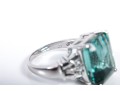 Sterling Silver Aquamarine Ring Size 6