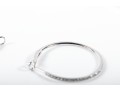 14k White Gold Diamond Hoop Earrings