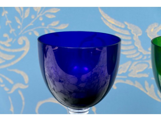 Cristal St. Louis Grand Lieu Multi Colored Stemware 