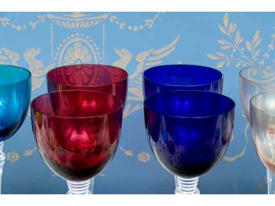 Cristal St. Louis Grand Lieu Multi Colored Stemware 