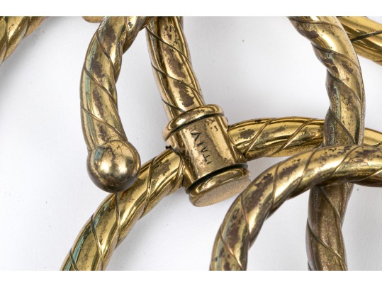 Vintage Collection Of Five Brass Hangers