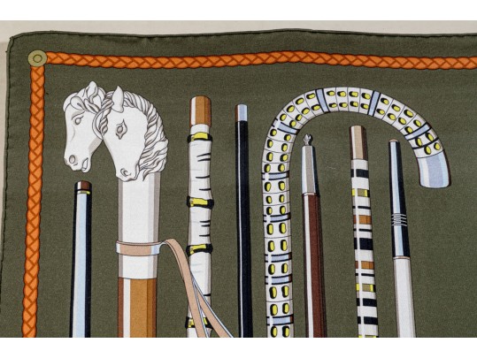 French, Hermes Silk Scarf, 