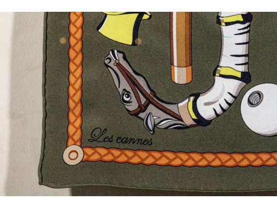 French, Hermes Silk Scarf, 