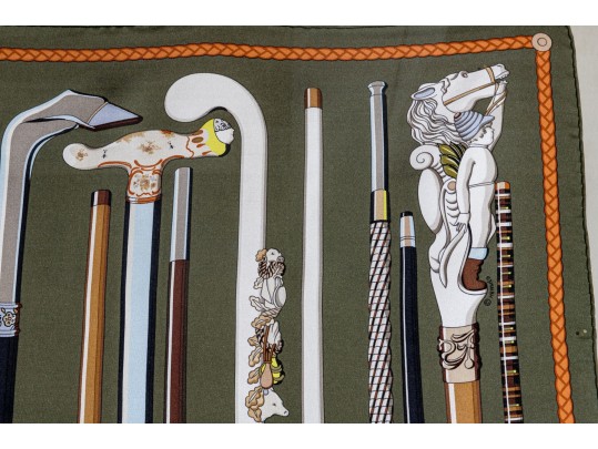 French, Hermes Silk Scarf, 