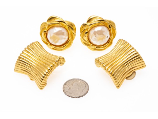 Givenchy Retro Pairs Of Costume Jewelry Clip-On Earrings