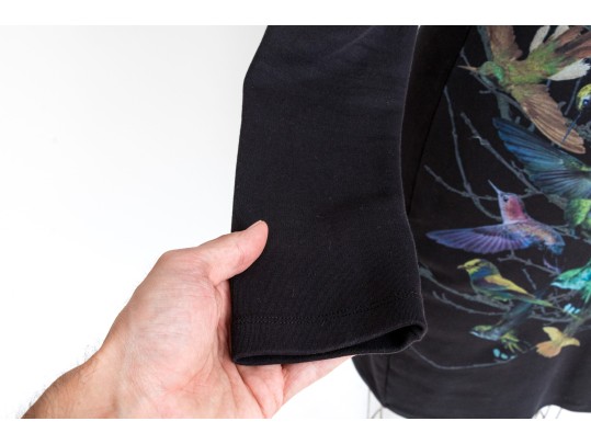 Alexander McQueen Black Bird Design Dress, Size XL