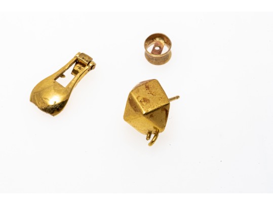 Scrap Lot Of 14k Gold, 17.6 Gross Dwt And Sterling Silver, 15.4 Gross Dwt