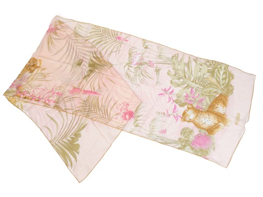 Salvatore Ferragamo And Ralph Lauren Silk And Cotton Scarves