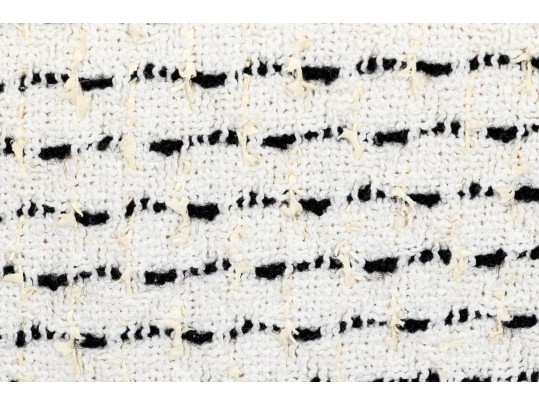 Chanel White And Black Stylish Jacket, Size 42