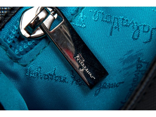 Salvatore Ferragamo Black Saffiano Leather Shoulder Bag