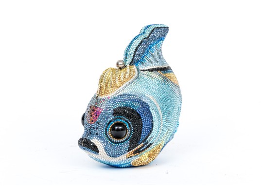 Judith Leiber Fish Form Minaudiere Clutch 