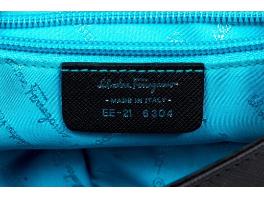 Salvatore Ferragamo Black Saffiano Leather Shoulder Bag