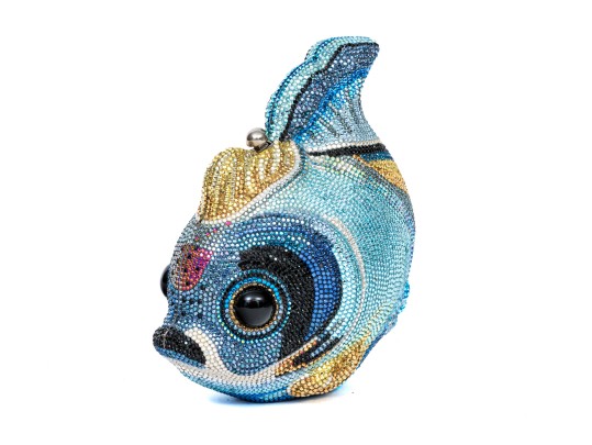Judith Leiber Fish Form Minaudiere Clutch 