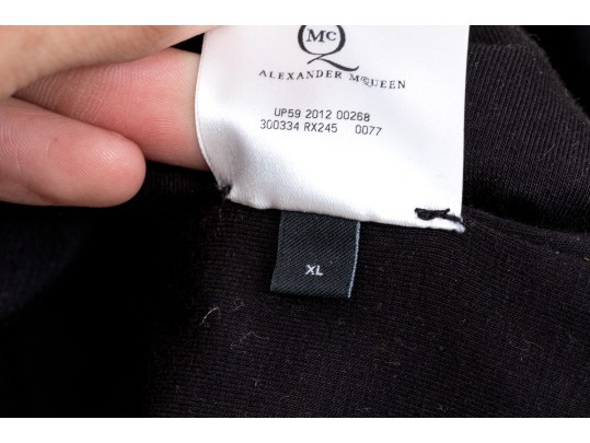 Alexander McQueen Black Bird Design Dress, Size XL