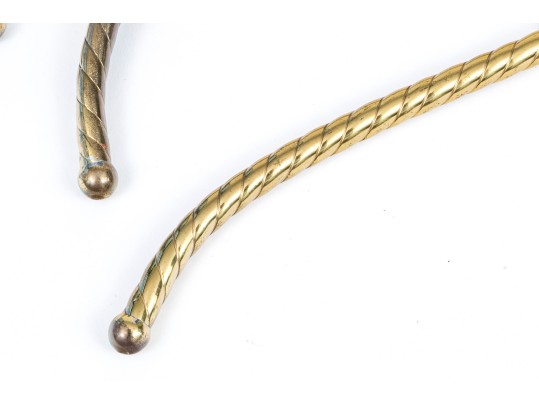 Vintage Collection Of Five Brass Hangers