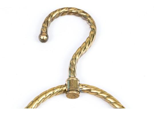 Vintage Collection Of Five Brass Hangers