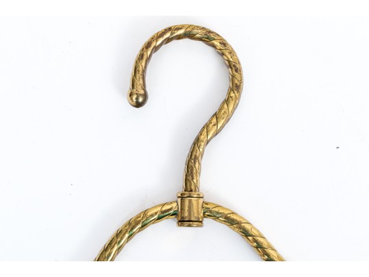 Vintage Collection Of Five Brass Hangers