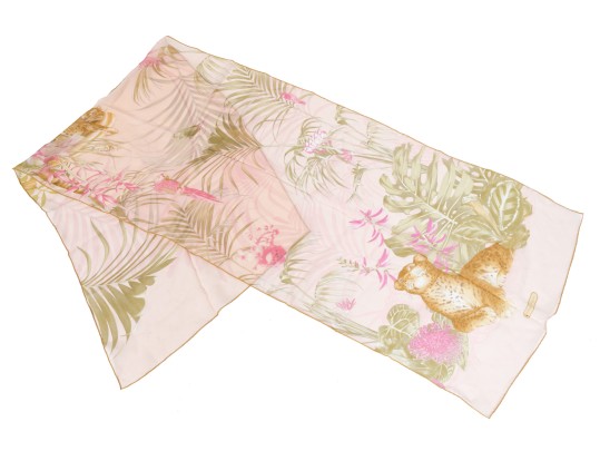 Salvatore Ferragamo And Ralph Lauren Silk And Cotton Scarves