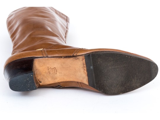 Salvatore Ferragamo Fabulous Vintage Brown Leather Boots, Size 8 1/2
