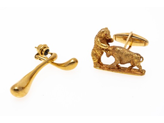 Scrap Lot Of 14k Gold, 17.6 Gross Dwt And Sterling Silver, 15.4 Gross Dwt