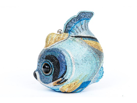 Judith Leiber Fish Form Minaudiere Clutch 