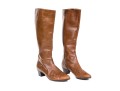Salvatore Ferragamo Fabulous Vintage Brown Leather Boots, Size 8 1/2