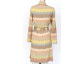 Attributed To Missoni Colorful Zig-Zag Belted Coat
