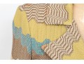 Attributed To Missoni Colorful Zig-Zag Belted Coat