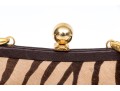 Revillon Tiger Stripe Pony Hair Convertible Clutch/shoulder Bag