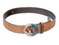 Vintage Gucci Brown Leather Belt With Logo Buckle