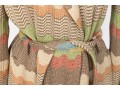 Attributed To Missoni Colorful Zig-Zag Belted Coat