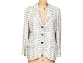 Chanel White And Black Stylish Jacket, Size 42