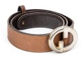 Vintage Gucci Brown Leather Belt With Logo Buckle