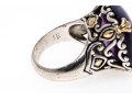 John Hardy 18k And Sterling Beautiful Cushion Amethyst Ring, Size 7.75