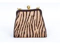 Revillon Tiger Stripe Pony Hair Convertible Clutch/shoulder Bag