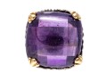 John Hardy 18k And Sterling Beautiful Cushion Amethyst Ring, Size 7.75