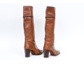 Gucci Wonderful Vintage Brown Leather Pull On Boots, Size 39