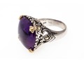 John Hardy 18k And Sterling Beautiful Cushion Amethyst Ring, Size 7.75