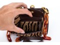 Revillon Tiger Stripe Pony Hair Convertible Clutch/shoulder Bag