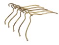 Vintage Collection Of Five Brass Hangers