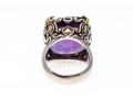 John Hardy 18k And Sterling Beautiful Cushion Amethyst Ring, Size 7.75