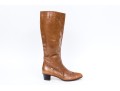 Salvatore Ferragamo Fabulous Vintage Brown Leather Boots, Size 8 1/2