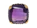 John Hardy 18k And Sterling Beautiful Cushion Amethyst Ring, Size 7.75