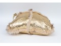Dolce & Gabbana Golden Sheepskin And Shearling Hobo Bag