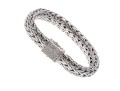 John Hardy Sterling Silver And 18k Diamond Wheat Chain Bracelet